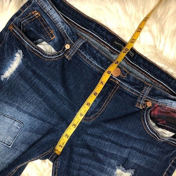 Twenty one black low rise jeggings flex denim sz 11/12 - Picture 6 of 7